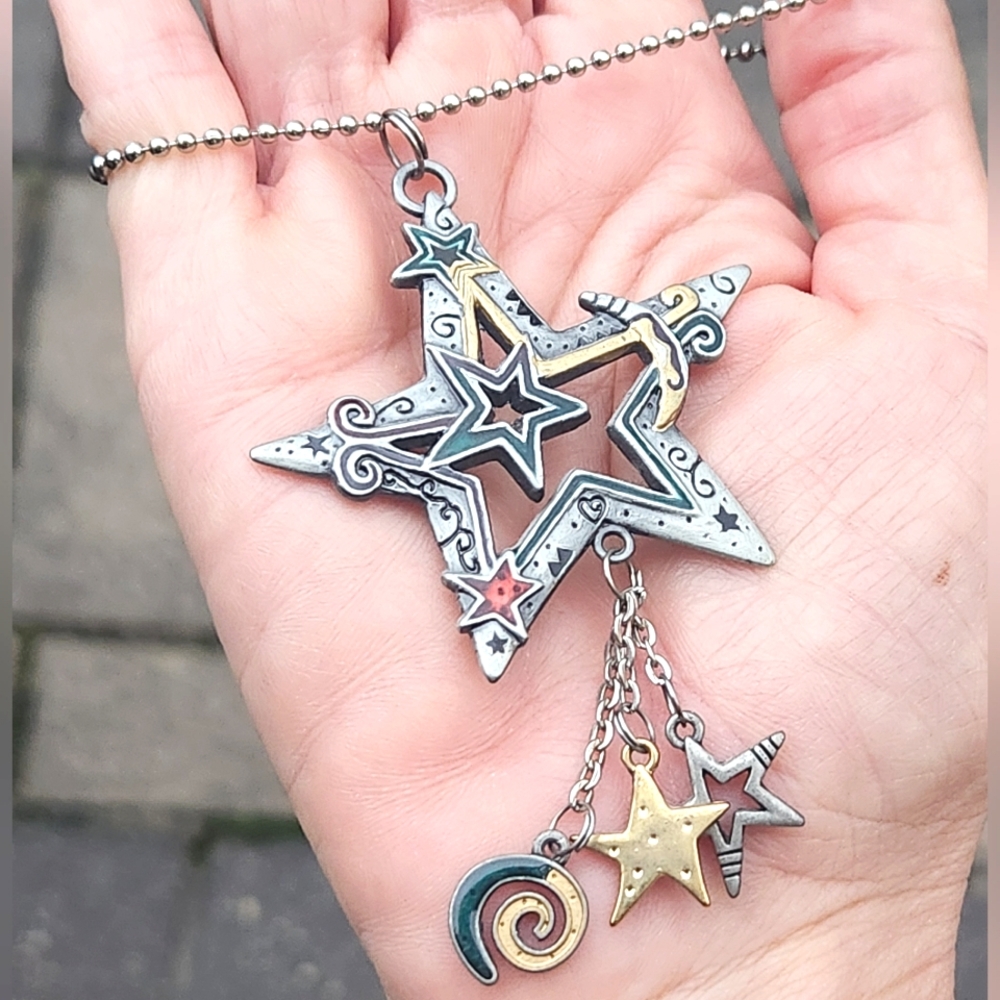 GANZ Pewter & Enamel Stylized Star Ornament